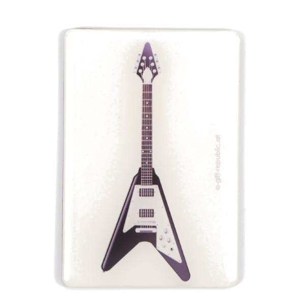 Agifty V Siyah Elektro Gitar Magnet (8 x 5.5 Cm)