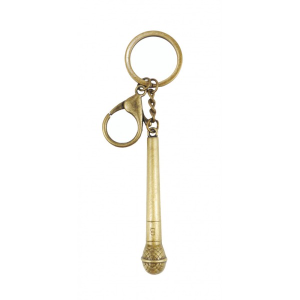 Agifty Mikrofon Metal Anahtarlık (7 Cm)