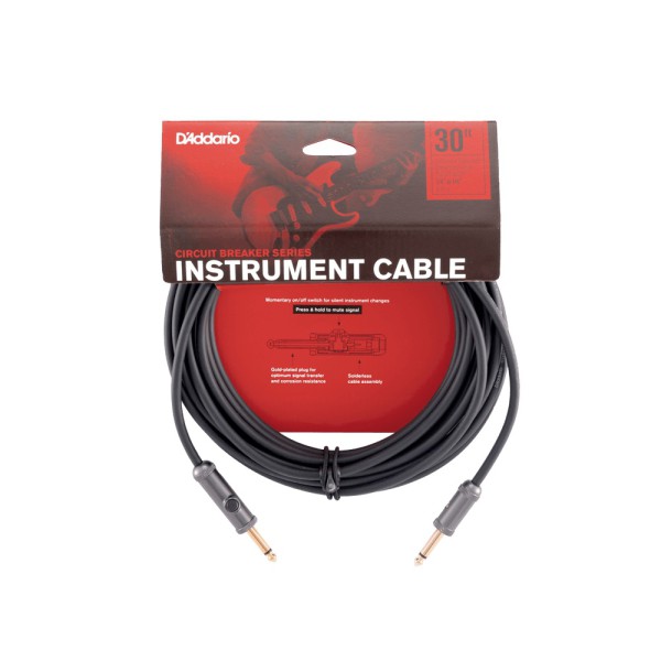 D'Addario PW-AG-30 Custom Serisi Enstrüman Kablosu (9.14 m)