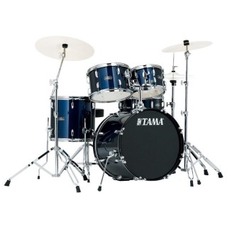 TAMA SG50H6-DB - Stagestar Dark Blue 5 Parça (20B/10T/12T/14F/14S) Aksamlı Akustik Davul Seti