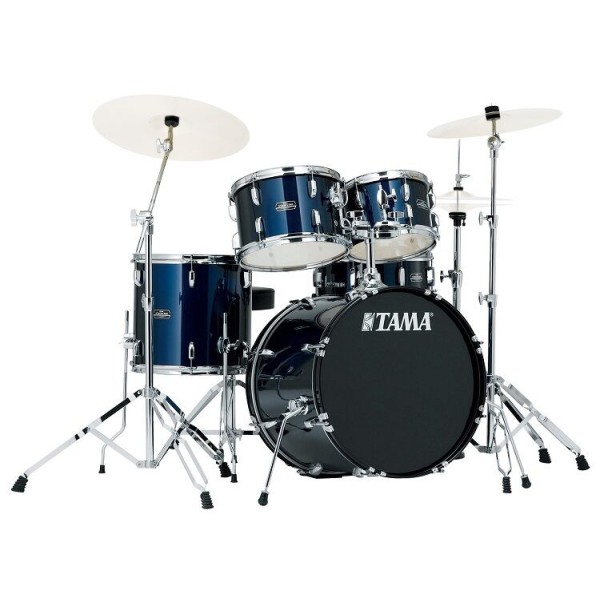 TAMA SG50H6-DB - Stagestar Dark Blue 5 Parça (20B/10T/12T/14F/14S) Aksamlı Akustik Davul Seti