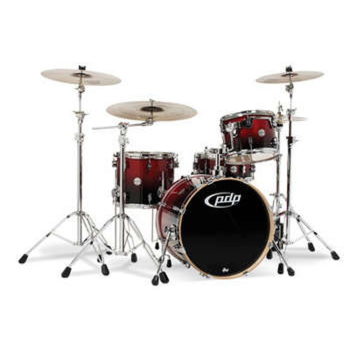 DW Pacific Drums Cherry To Black Fade Davul Seti