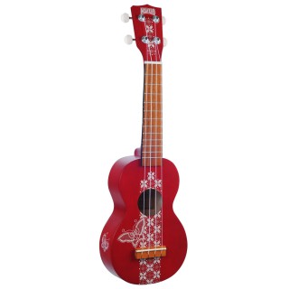 Mahalo Kahiko Batik Soprano Ukulele (Kırmızı) Mahalo Kahiko Batik Soprano Ukulele (Kırmızı)