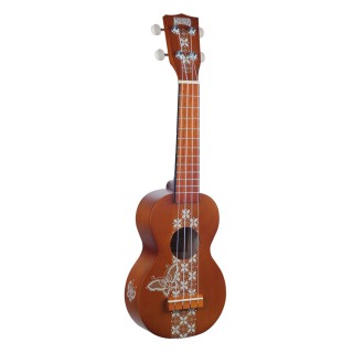 Mahalo Kahiko Batik Soprano Ukulele (Transparent Brown) Mahalo Kahiko Batik Soprano Ukulele (Transparent Brown)