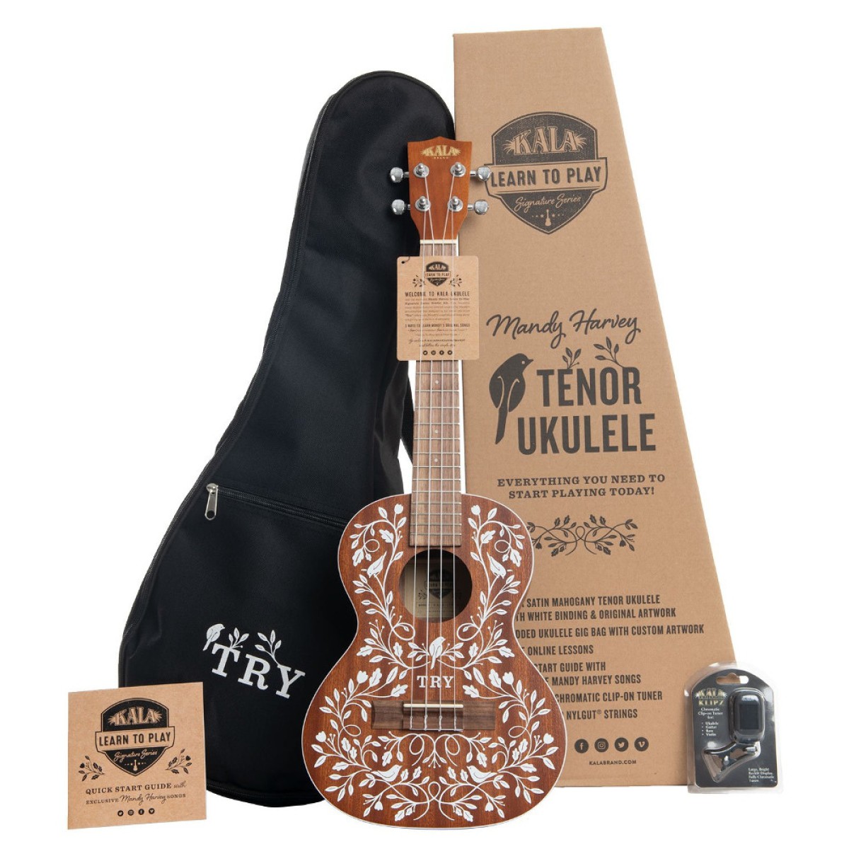 Kala Mandy Harvey Signature Tenor Ukulele Başlangıç Seti Kala Mandy Harvey Signature Tenor Ukulele Başlangıç Seti
