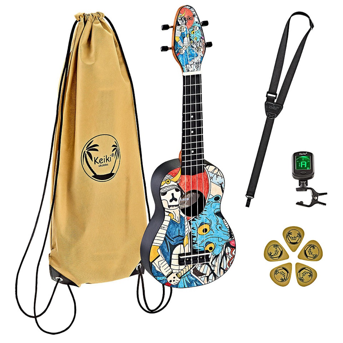 Ortega K2-SR Keiki Sopranino Ukulele Set (Samurai) Ortega K2-SR Keiki Sopranino Ukulele Set (Samurai)