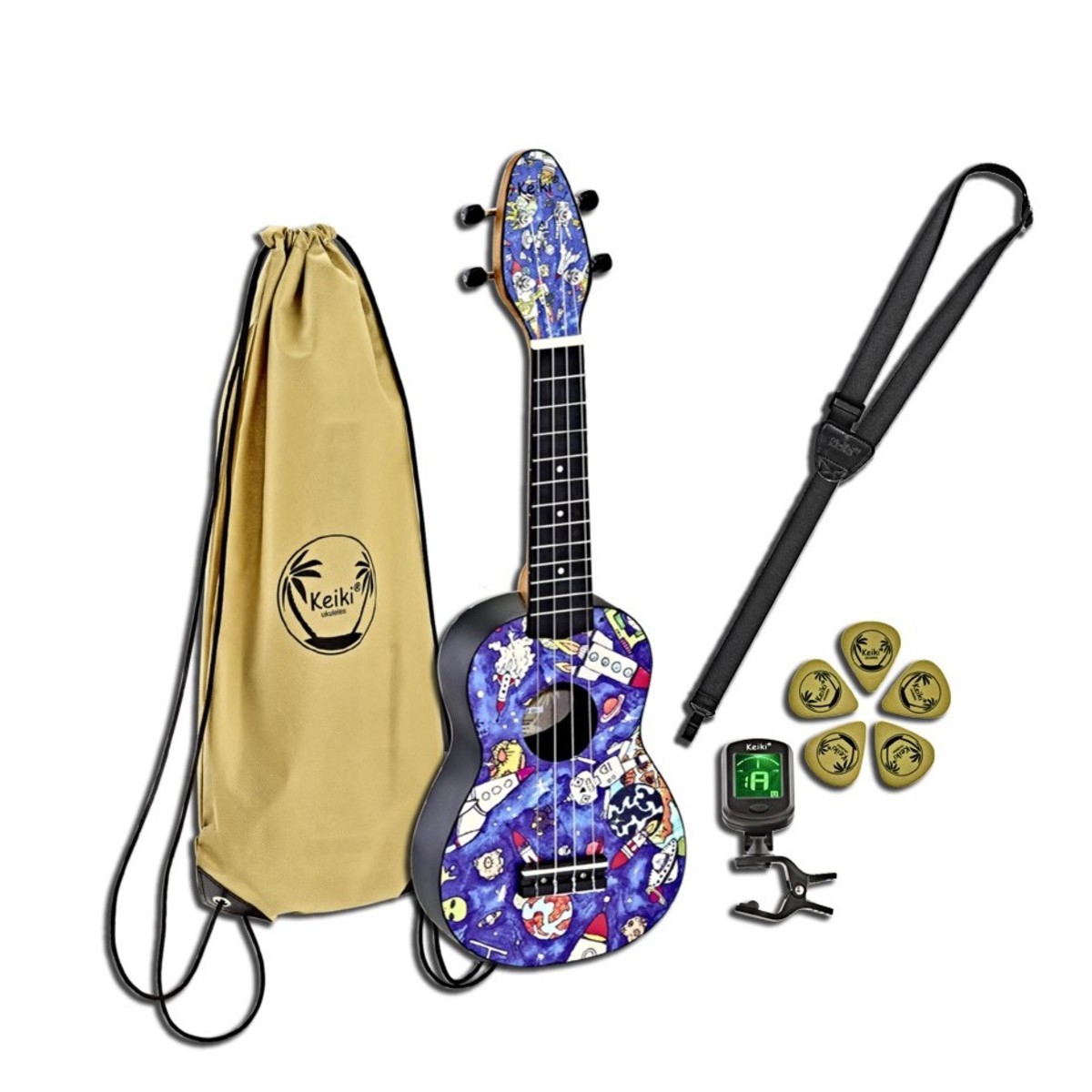Ortega K2-SP Keiki Sopranino Ukulele Set (Spaceman) Ortega K2-SP Keiki Sopranino Ukulele Set (Spaceman)