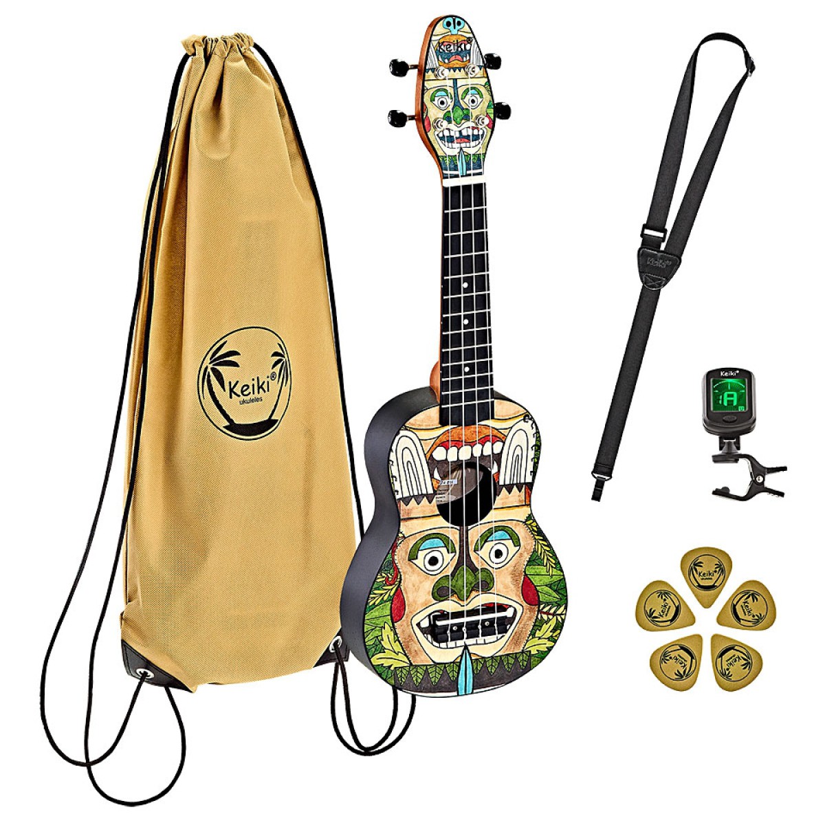 Ortega K2-TM Keiki Sopranino Ukulele Set (Totem) Ortega K2-TM Keiki Sopranino Ukulele Set (Totem)