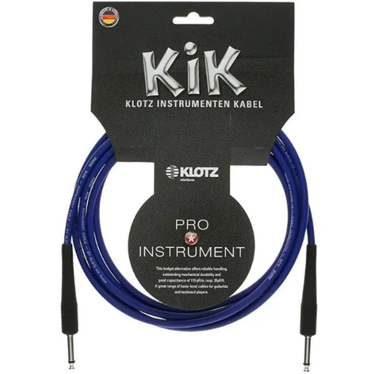 Klotz KIKKG3.0PPBL Enstrüman Kablosu (3 Metre)