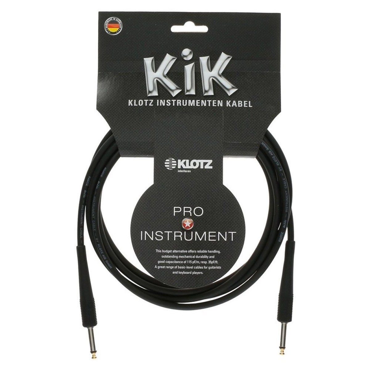 Klotz KIK4.5PPSW Enstrüman Kablosu (4.5 Metre)
