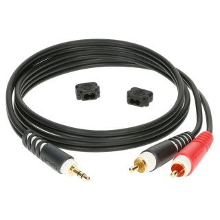 Klotz AY7-0300 3.5 mm - 2 x RCA Plug Y-Kablo Mini Jack
