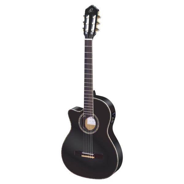 Ortega RCE145BK Solak Elektro Klasik Gitar (Siyah)
