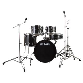 TAMA SG50H6-BK – Stagestar Black 5 Parça (20B/10T/12T/14F/14S) Aksamlı Akustik Davul Seti