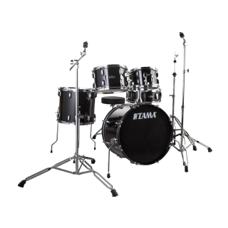 TAMA SG50H6-BK – Stagestar Black 5 Parça (20B/10T/12T/14F/14S) Aksamlı Akustik Davul Seti
