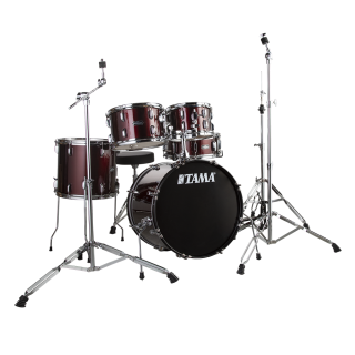 TAMA SG50H6-WR – Stagestar Wine Red 5 Parça (20B/10T/12T/14F/14S) Aksamlı Akustik Davul Seti
