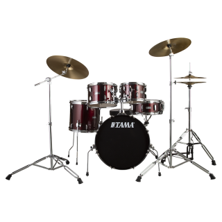 TAMA SG52KH6C-WR - Stagestar Wine Red 5 Parça (22B/10T/12T/16F/14S) Aksamlı & Zilli Akustik Davul Seti