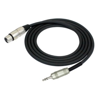 KIRLIN AP-494PR-2M-BK 2 Metre XLR-3,5mm TRS Mikrofon Kablosu