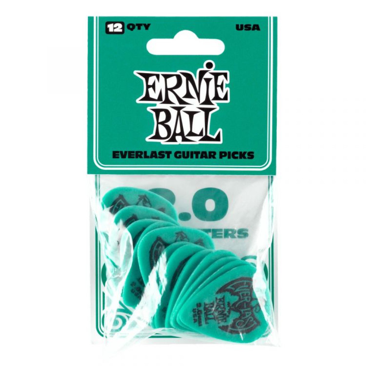 ERNIE BALL P09196 Evarlast Yeşil/Mavi 2.0 mm 12li Paket Pena ERNIE BALL P09196 Evarlast Yeşil/Mavi 2.0 mm 12li Paket Pena