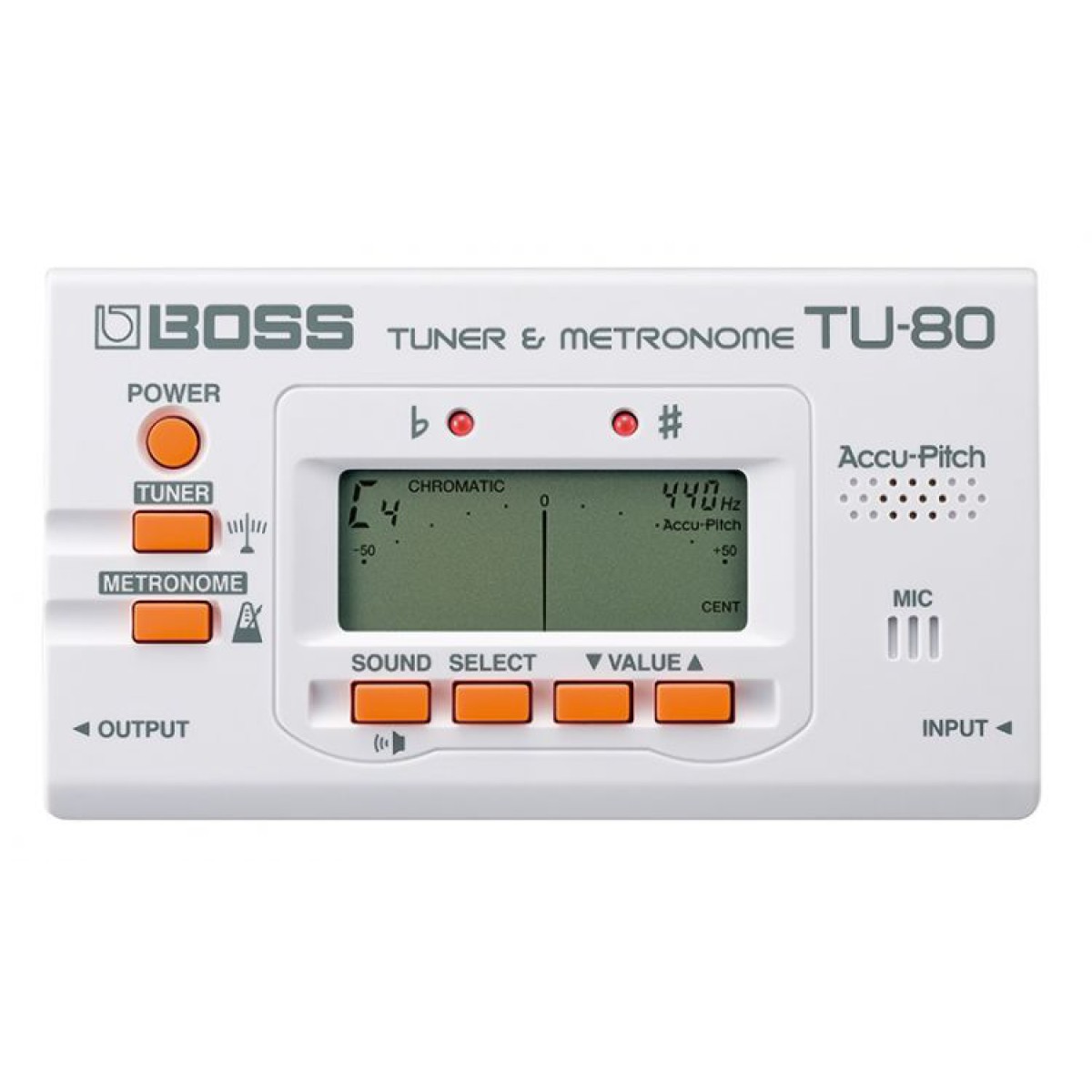 BOSS TU-80-WH(E CHROMATIC TUNER
