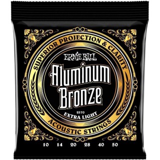 Ernie Ball P02570 Aluminum Bronz Extra Light 10-50 Akustik Gitar Tel Seti