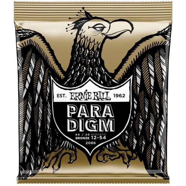 ERNIE BALL P02086 Paradigm Medium Light 80/20 Bronz 12-54 Akustik Gitar Tel Seti