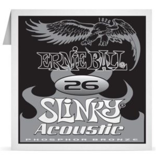 ERNIE BALL P01826 .026 Earthwood Fosfor Bronz Sargılı Akustik (Tek Tel)