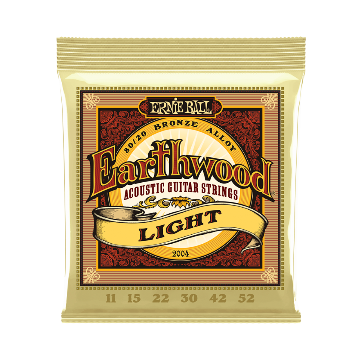 Ernie Ball P02004  Earthwood Light 80/20 Bronze 0.11 - 0.52 Akustik Gitar Teli