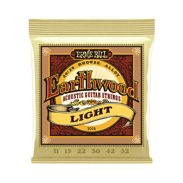 Ernie Ball P02004  Earthwood Light 80/20 Bronze 0.11 - 0.52 Akustik Gitar Teli