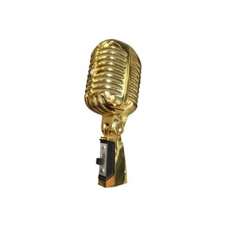 Rt-65 Nostaljik Retro Mikrofon Elvis Mikrofon Gold Altın-çantalı